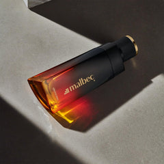 Malbec X spray top for easy on-the-go application and consistent fragrance release.