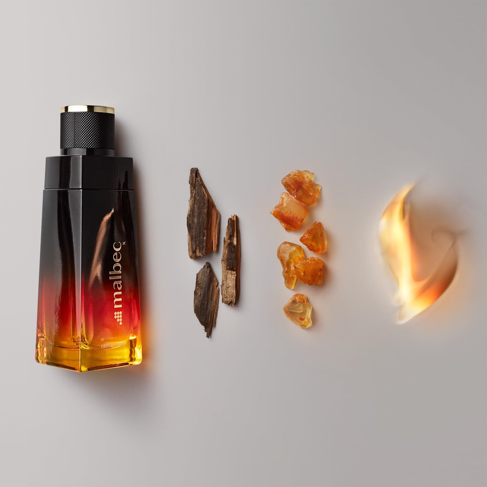 Wood and leather notes of Malbec X emphasize the masculine fragrance base.