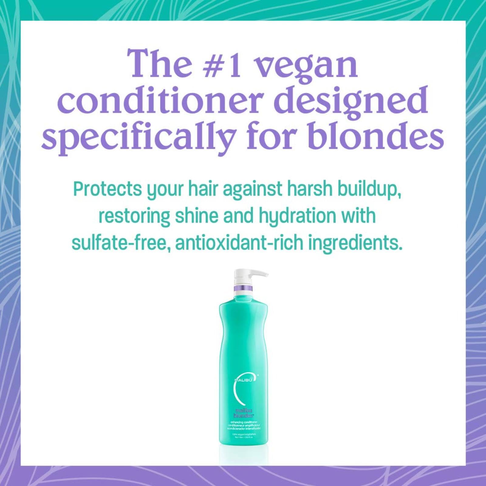 Malibu C Blondes Enhancing Duo Pack image highlights complete blonde color care