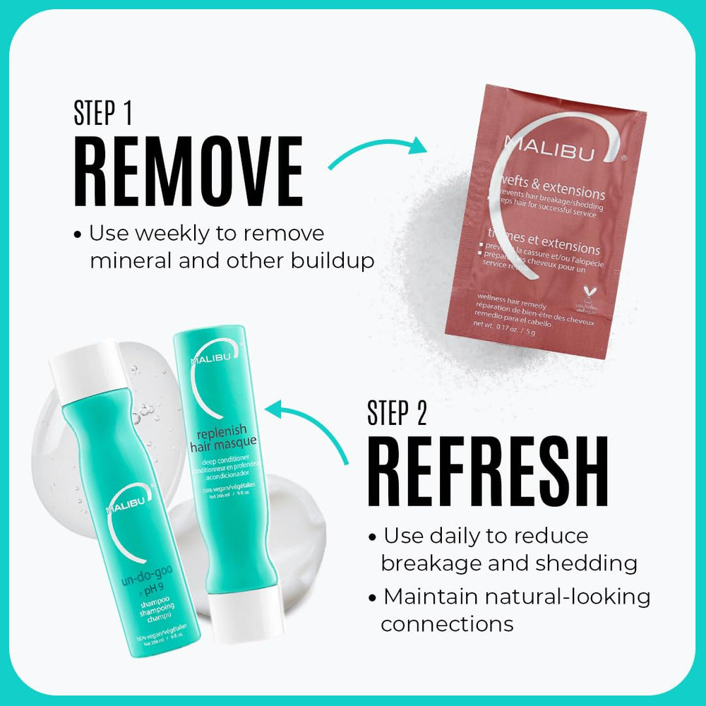 Malibu C Clarifying Shampoo foam captures cleansing action for residue-free shine