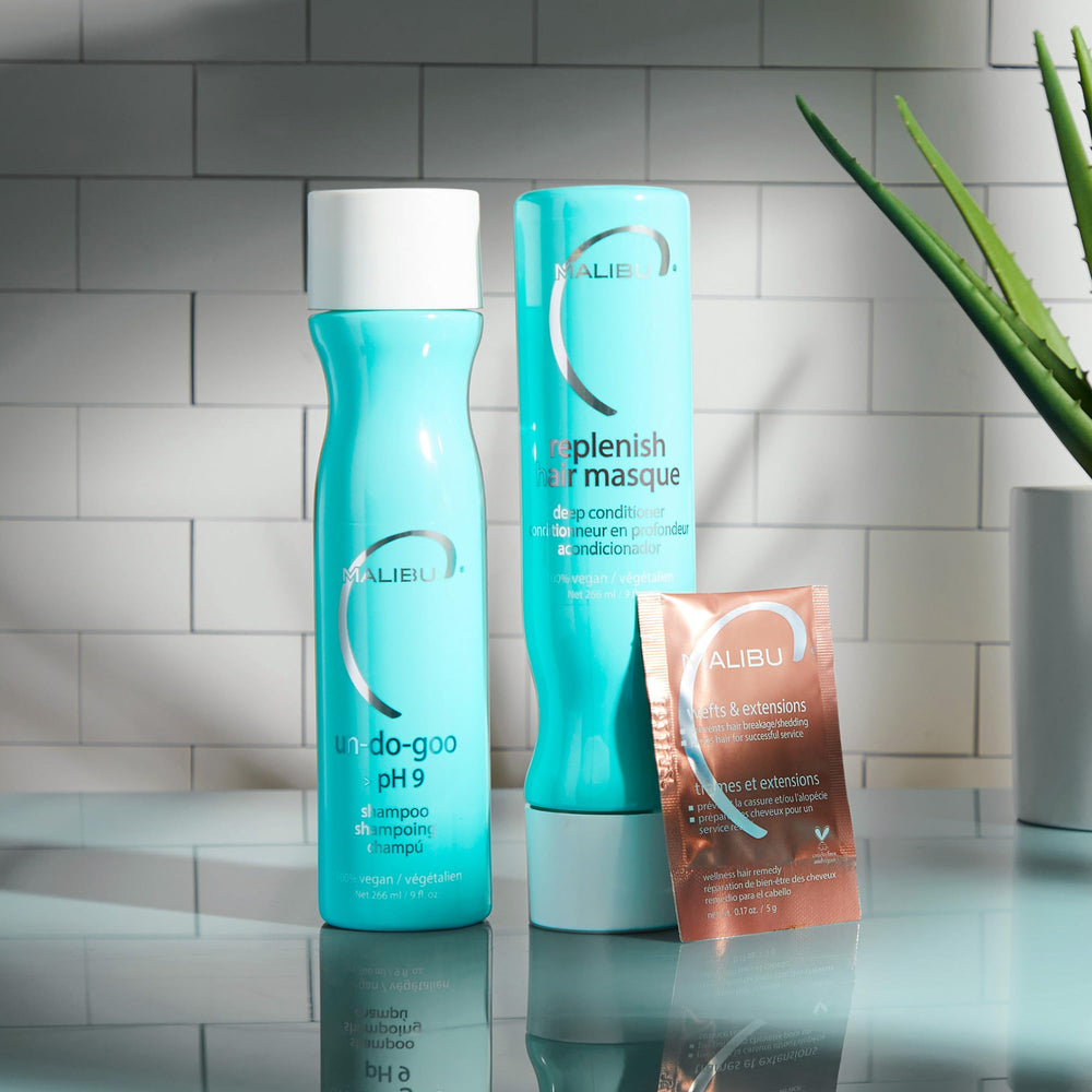 Malibu C Wefts Wellness Remedy crystal pack for residue removal
