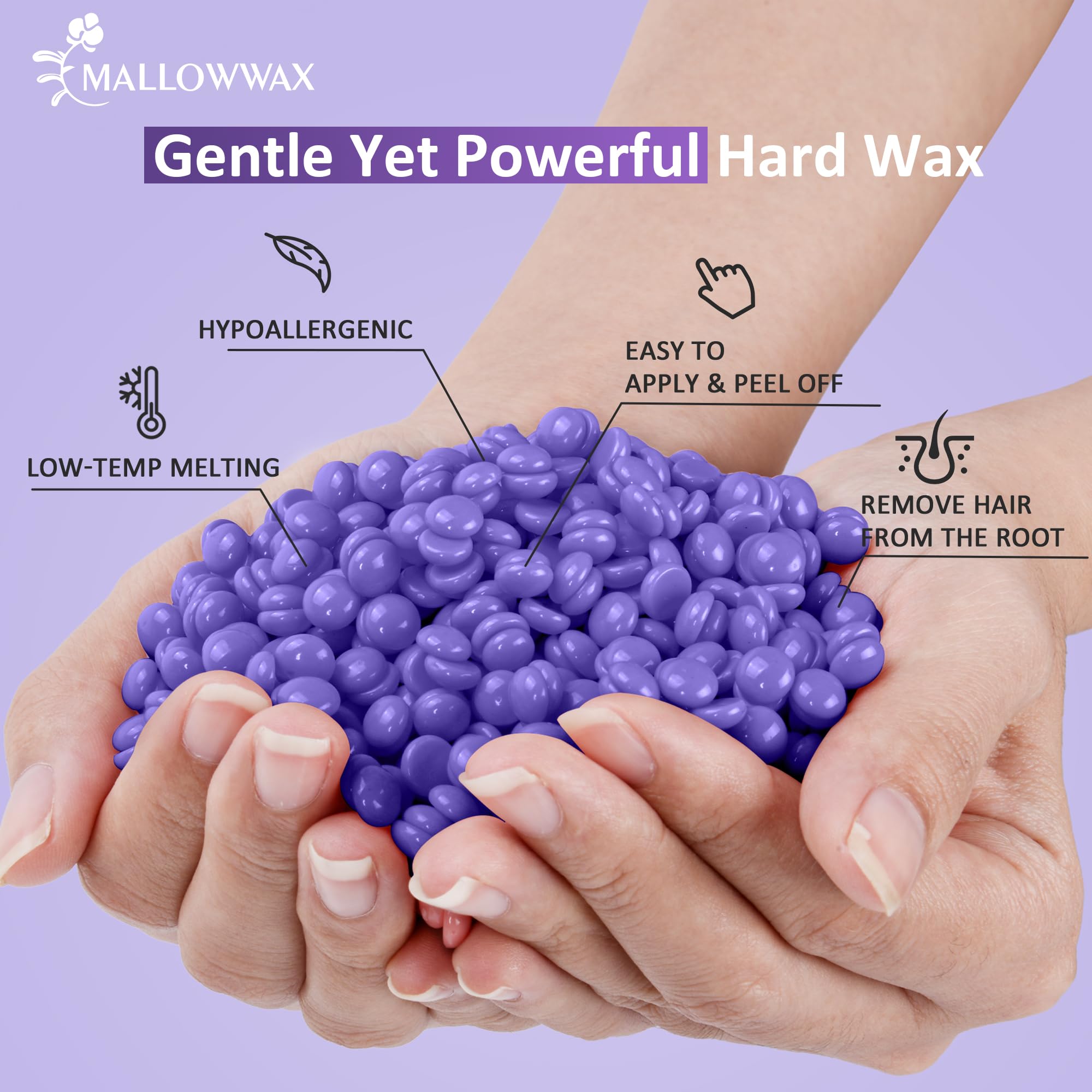 Mallowwax full-body waxing suitable for men and women.