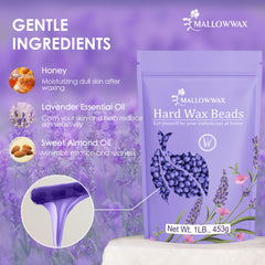 Mallowwax beads in a bowl ready for easy at-home waxing application.