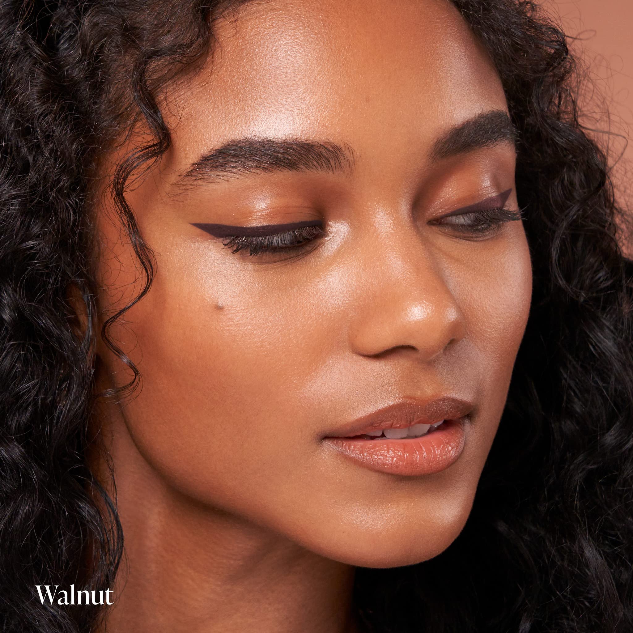 Mally Beauty Evercolor Walnut close-up emphasizes creamy texture for smooth eyeliner lines.