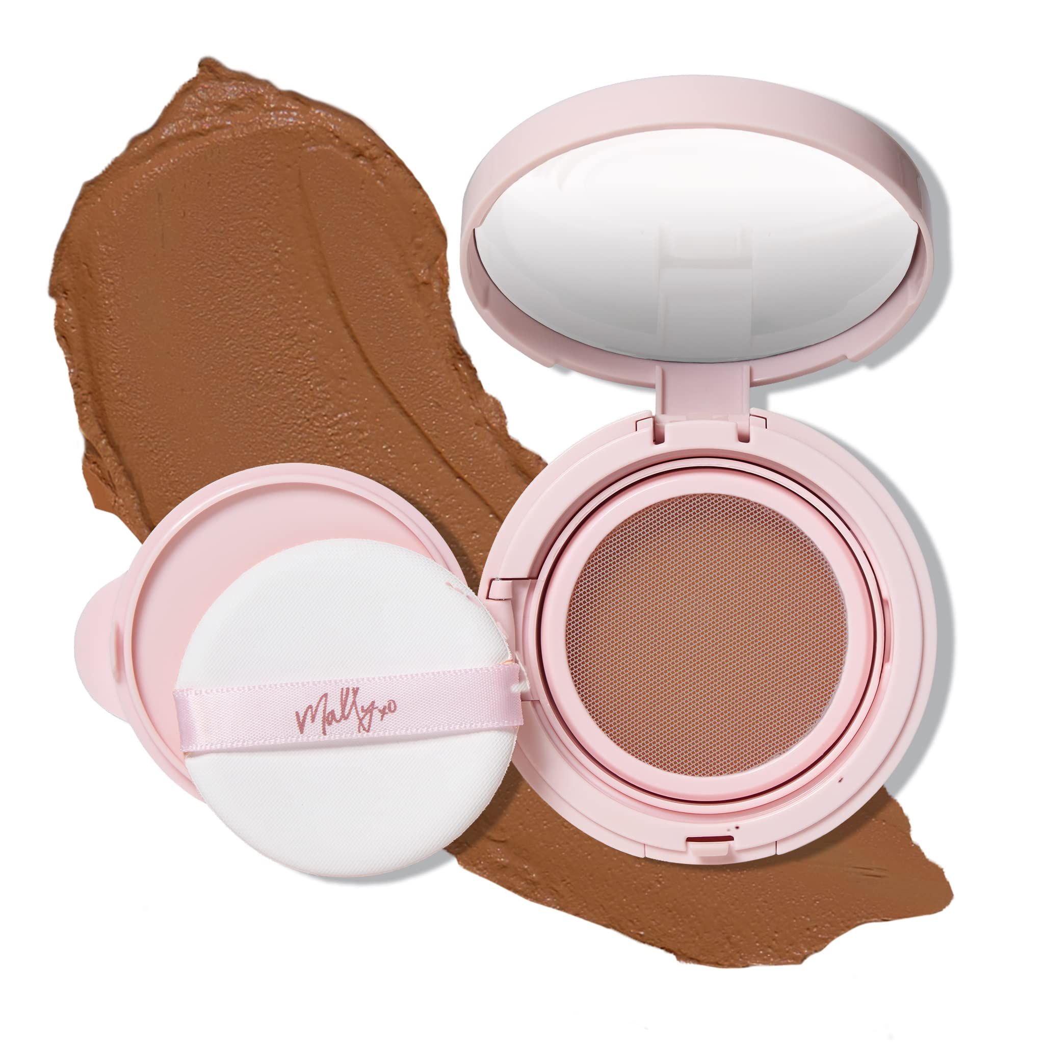 Mally Beauty Flawless Finish bottle pour showing controlled release for easy application