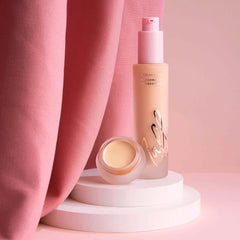 Mally Beauty Stress Less Concealer under-eye application smooths brightness.
