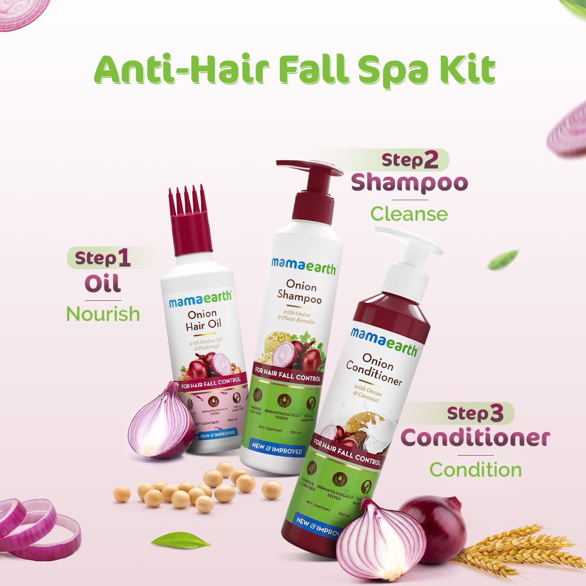 Mamaearth conditioner bottle emphasizing hydration and frizz control
