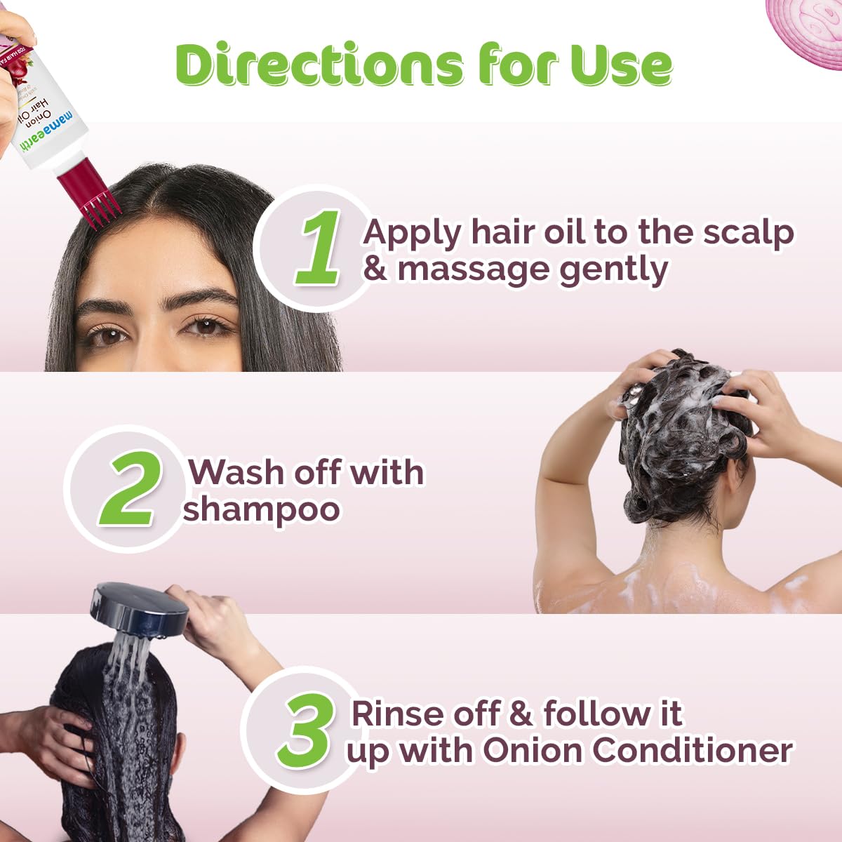 Mamaearth frizz control hair image depicting smoother styling