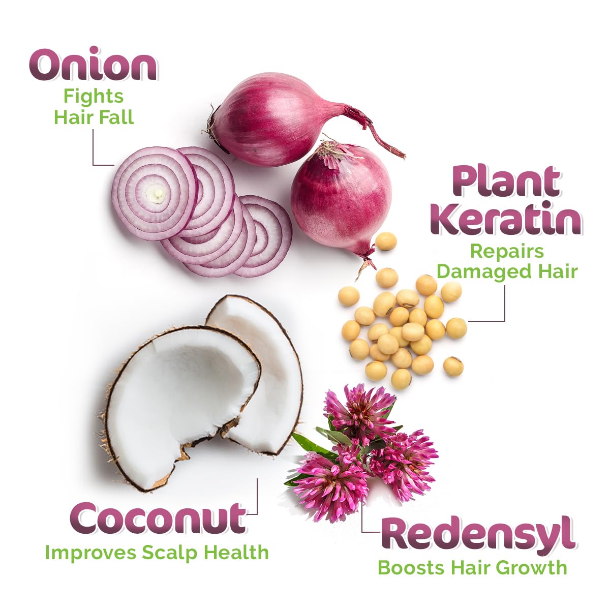 Mamaearth plant keratin illustration suggesting reinforced hair structure