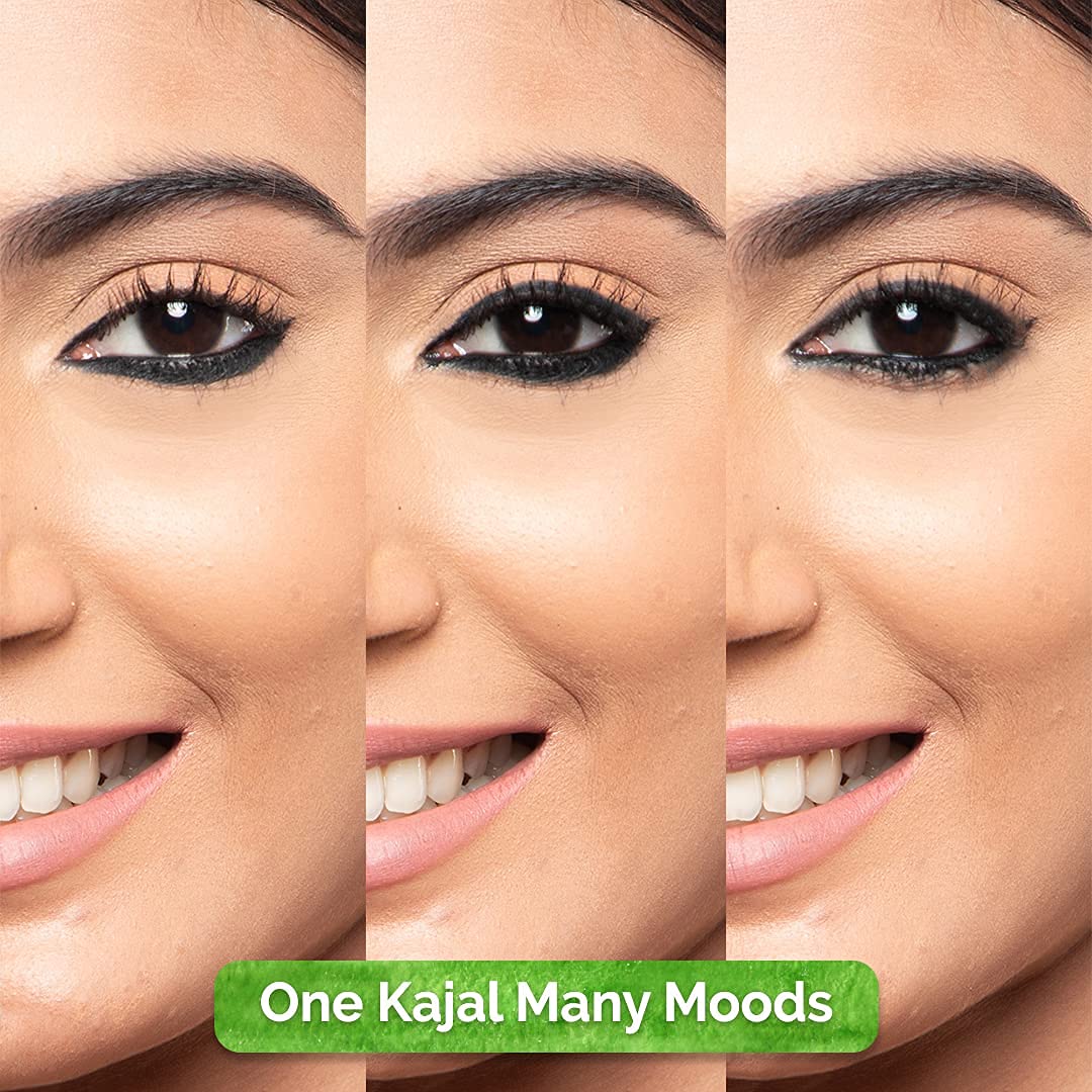 MAMAEARTH Charcoal Kajal tip delivers smooth line and precise definition