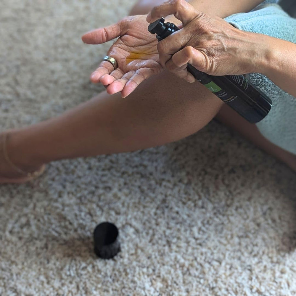 Travel-friendly 4 oz Moisture Me bottle fits easily in a bag.