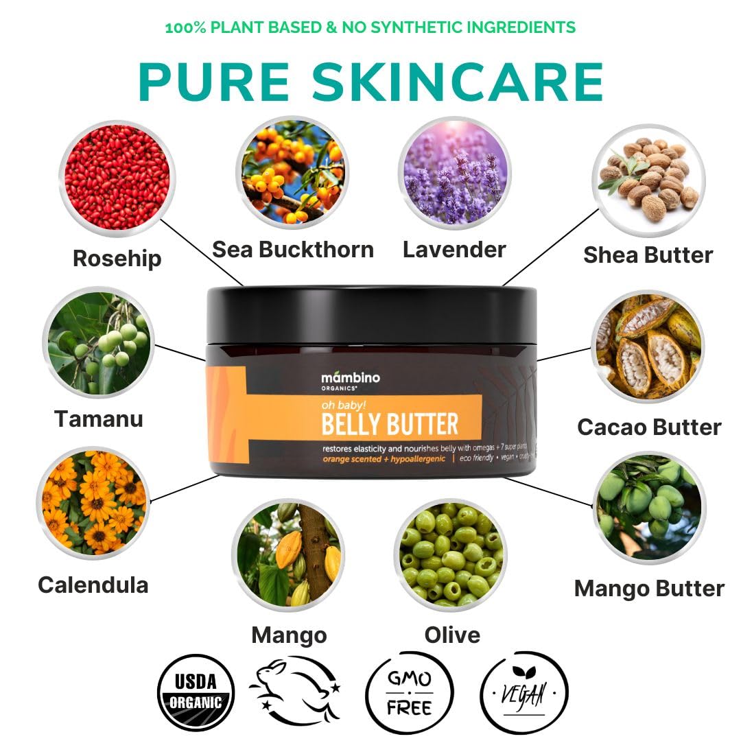 Oh Baby Belly Butter ingredients include shea and mango