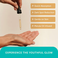 Mambino Organics Youth Glow Serum application demonstrates quick absorption and hydration