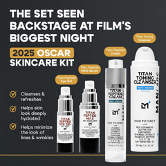 Man Labs Titan peptide eye gel tube smooths the under-eye area and reduces puffiness