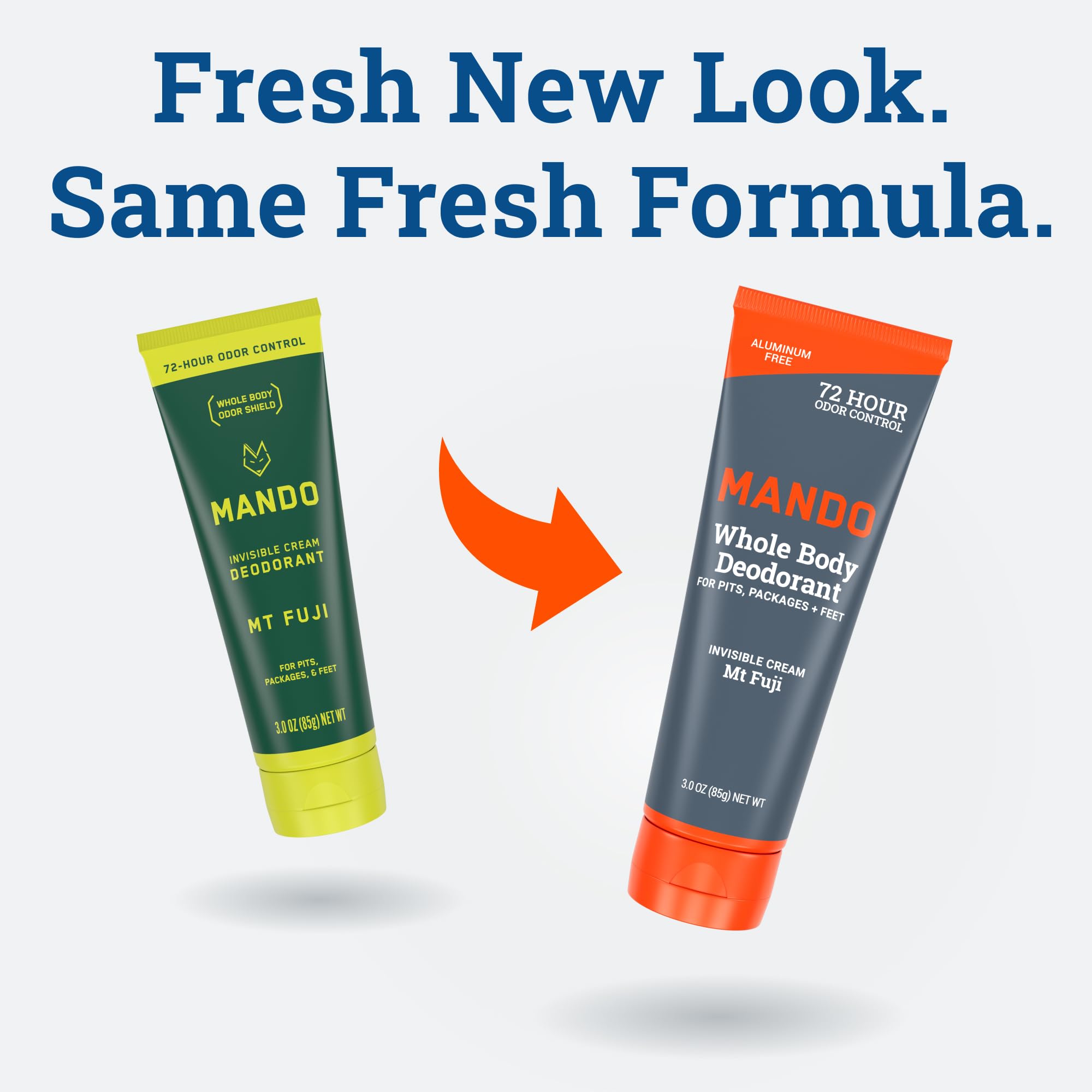 Mando 3.0 oz tube ready for on-the-go freshness.