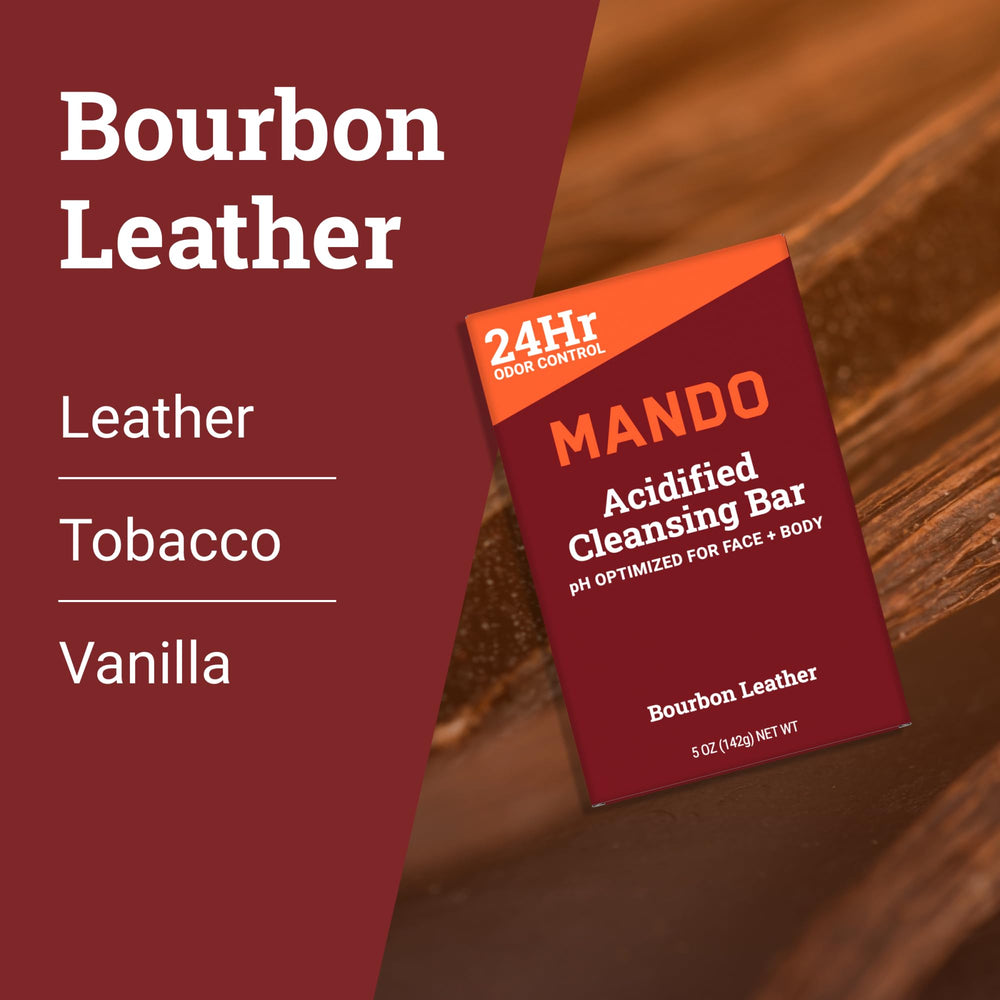 Mando 4-in-1 bar body-wash-use image conveys all-over cleansing confidence
