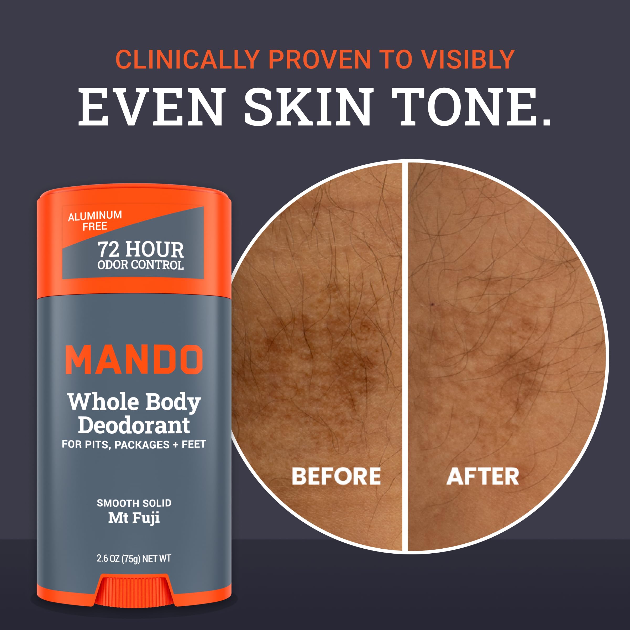 Mando 72-hour odor control delivers long-lasting freshness.