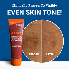 Mando 72-hour odor control packaging view for long-lasting freshness.