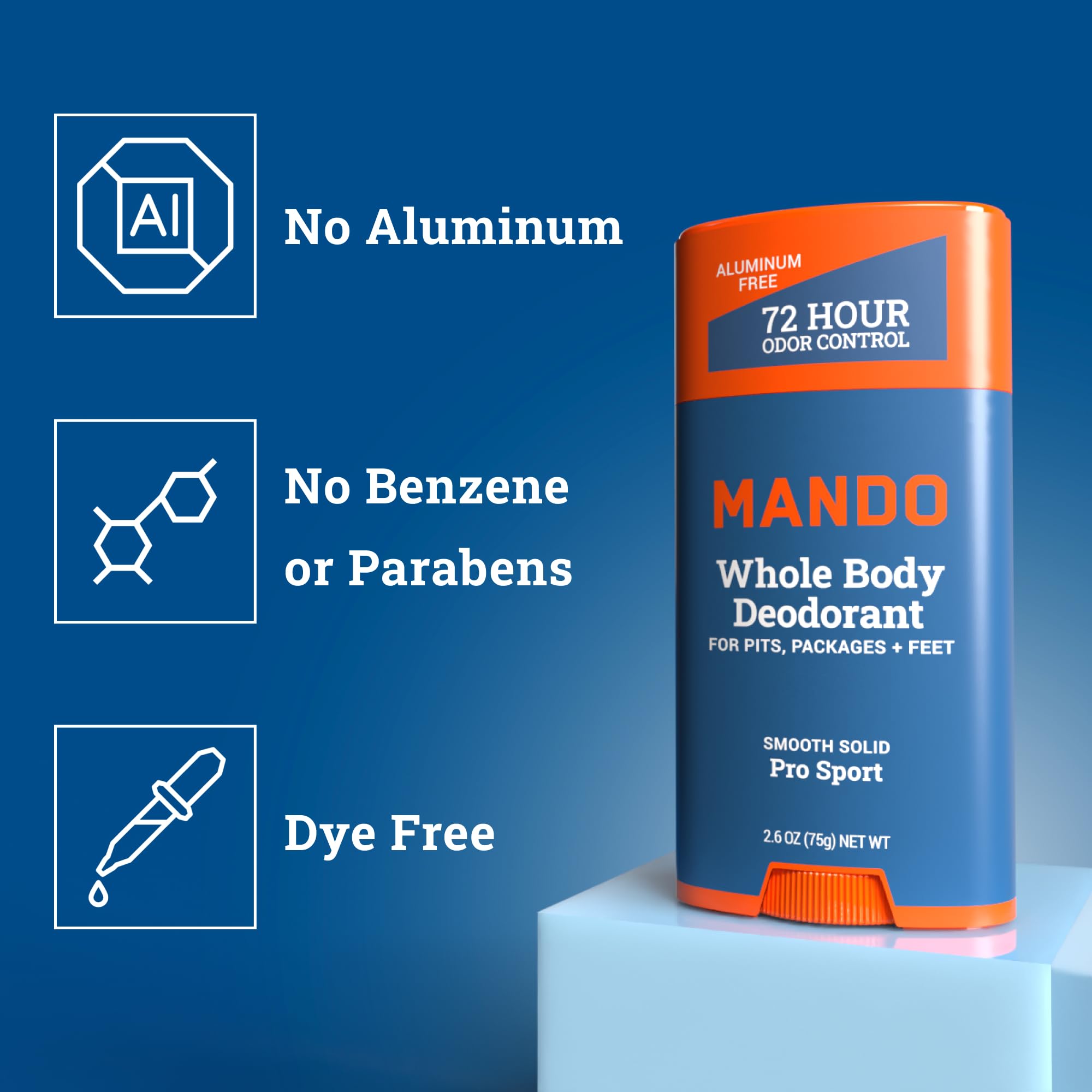 Mando acidified body wash provides gentle cleansing with a balanced lather.