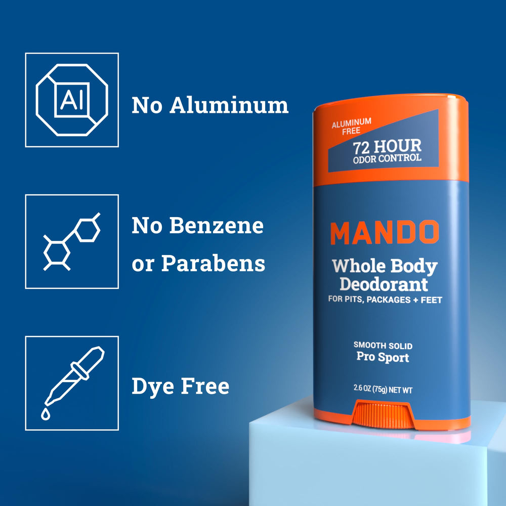 Mando acidified body wash provides gentle cleansing with a balanced lather.