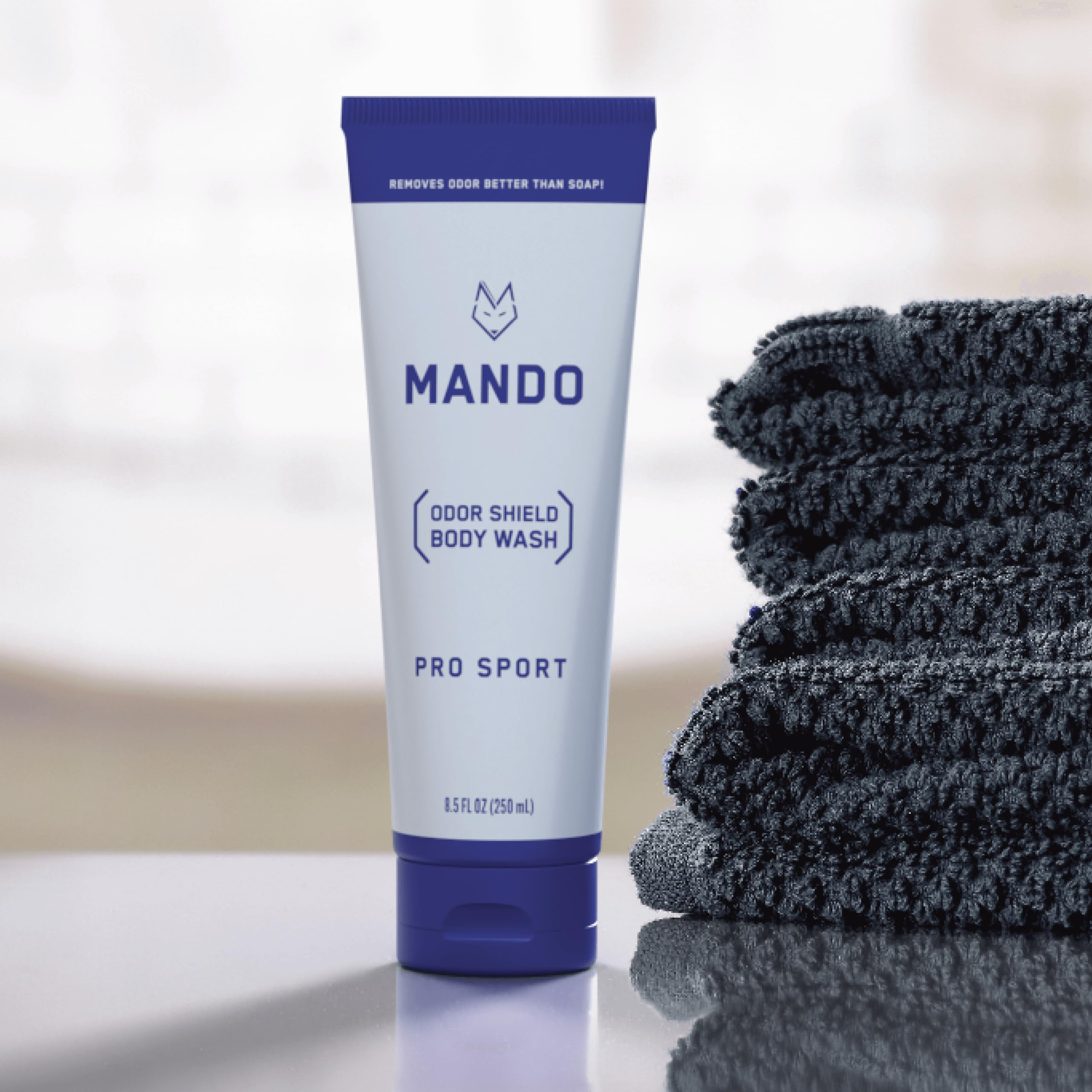 Mando Acidified Body Wash rich lather ready for face and body cleansing.