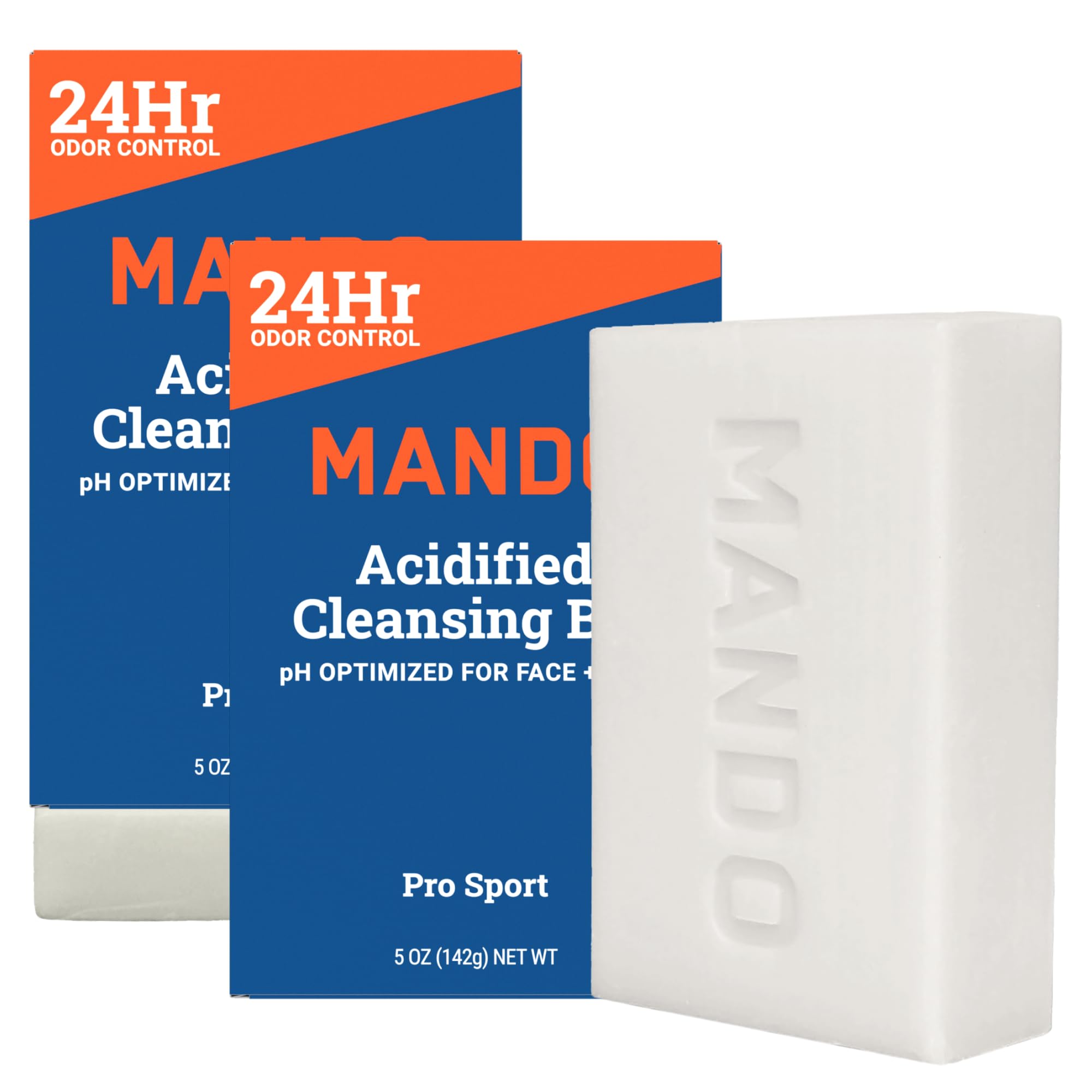 Mando Acidified Cleansing Bar with rich foam for a refreshing cleanse