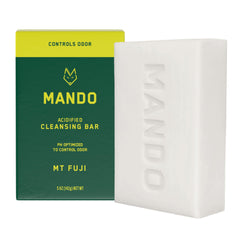 Mando Acidified Cleansing Bar Mt Fuji bar view highlights compact design and premium lather.