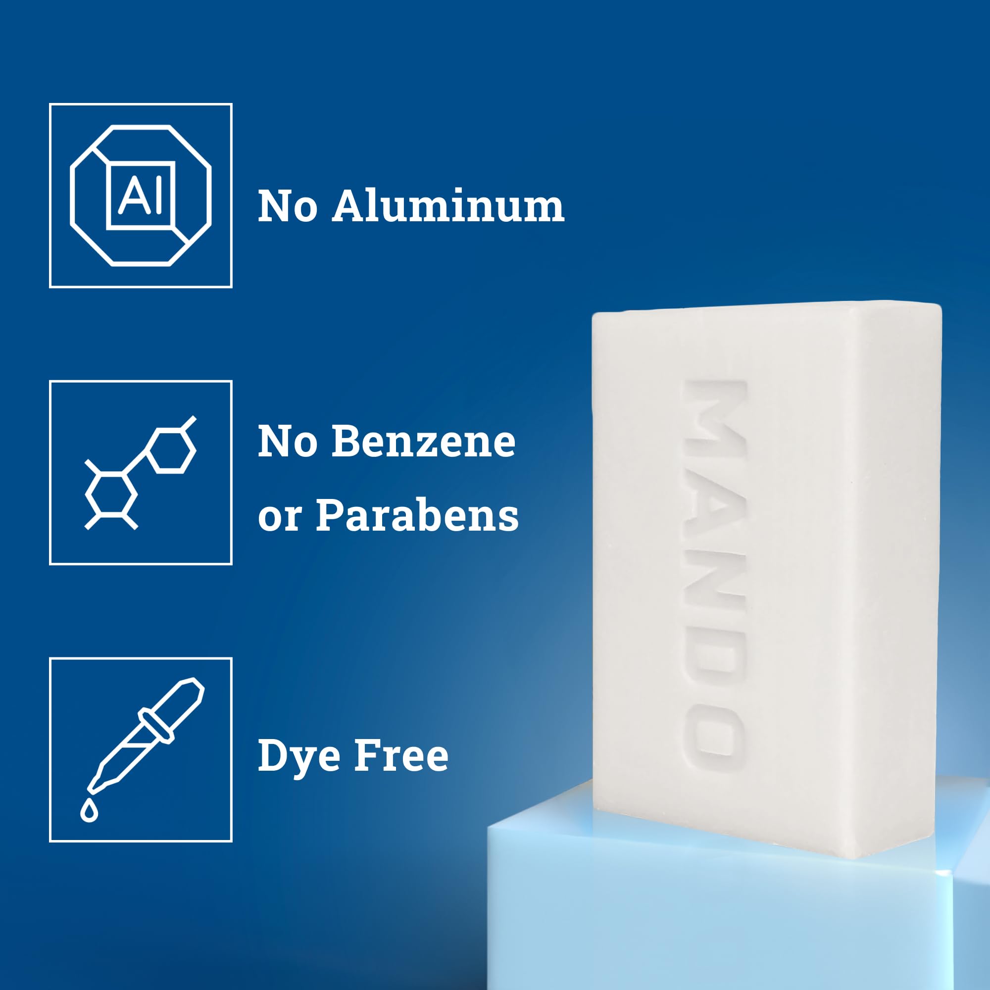 Mando Acidified Cleansing Bar promotes balanced skin pH for comfortable cleansing