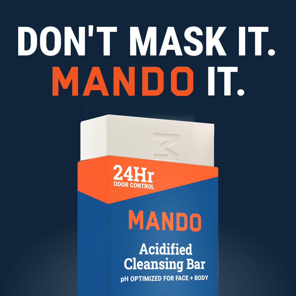 Mando Acidified Cleansing Bar, doctor-developed formula for active lifestyles