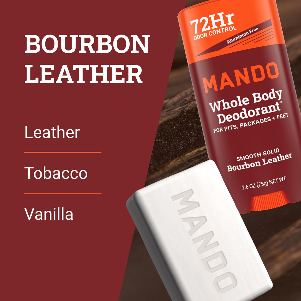 Mando aluminum-free and baking soda-free deodorant lineup for daily use.