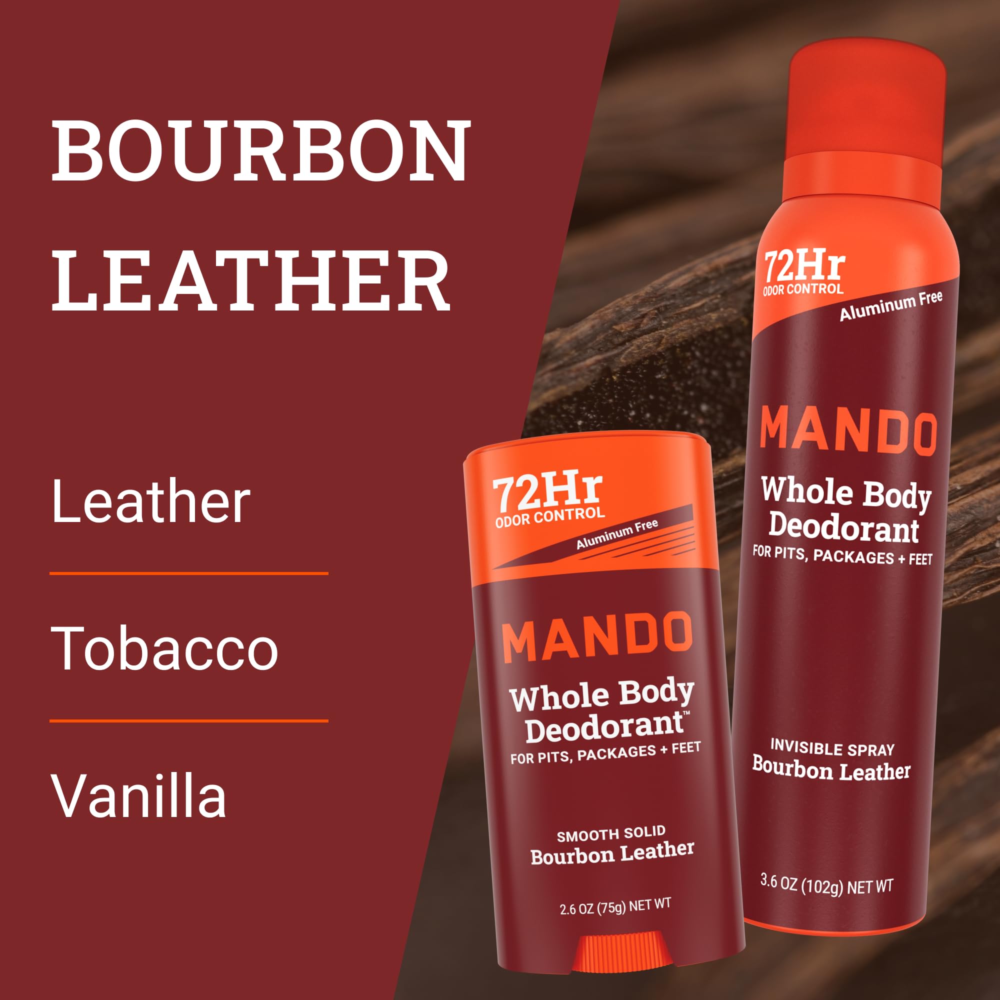 Mando aluminum-free odor control delivers a clean feel without metals.