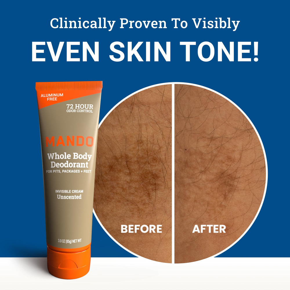 Mando Baking-Soda-Free formula reduces irritation risk.