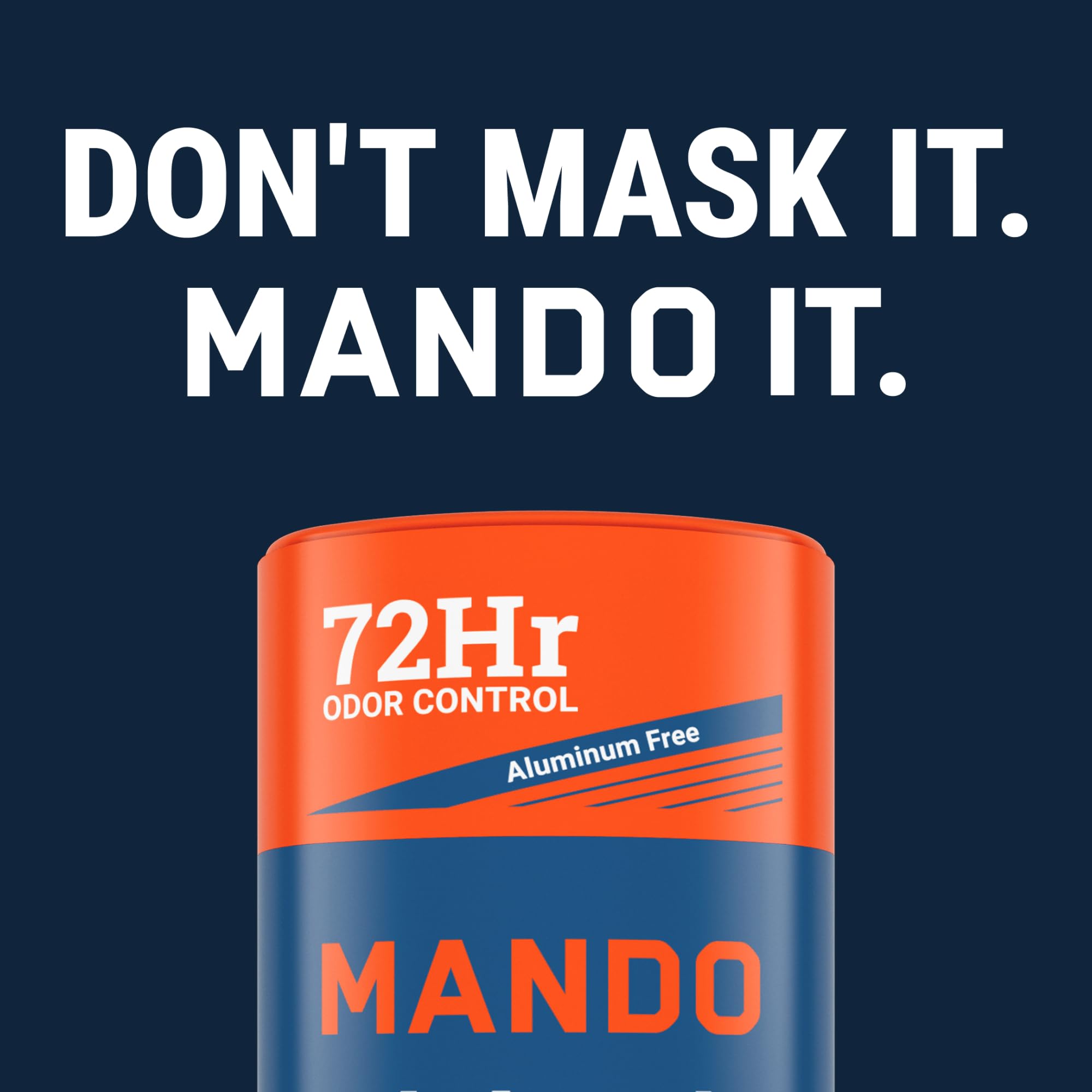 Mando bathroom routine image supports easy, daily odor defense.