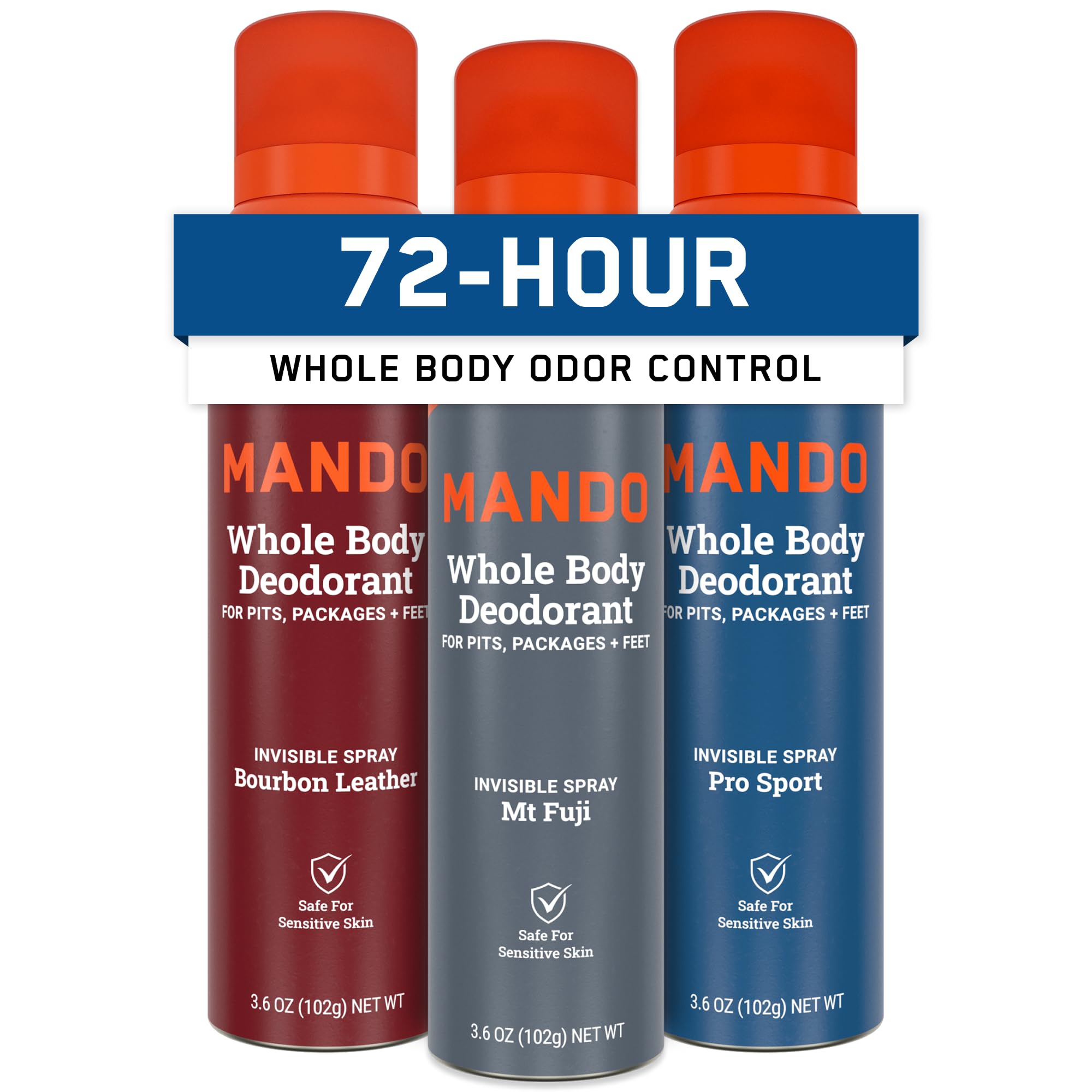Mando Bourbon Leather bottle front label demonstrates odor control capability.