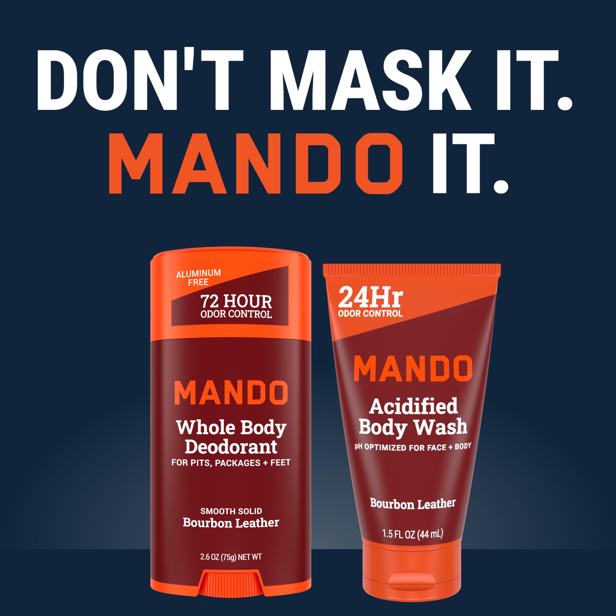 Mando Bourbon Leather scent profile hints at refined fragrance.