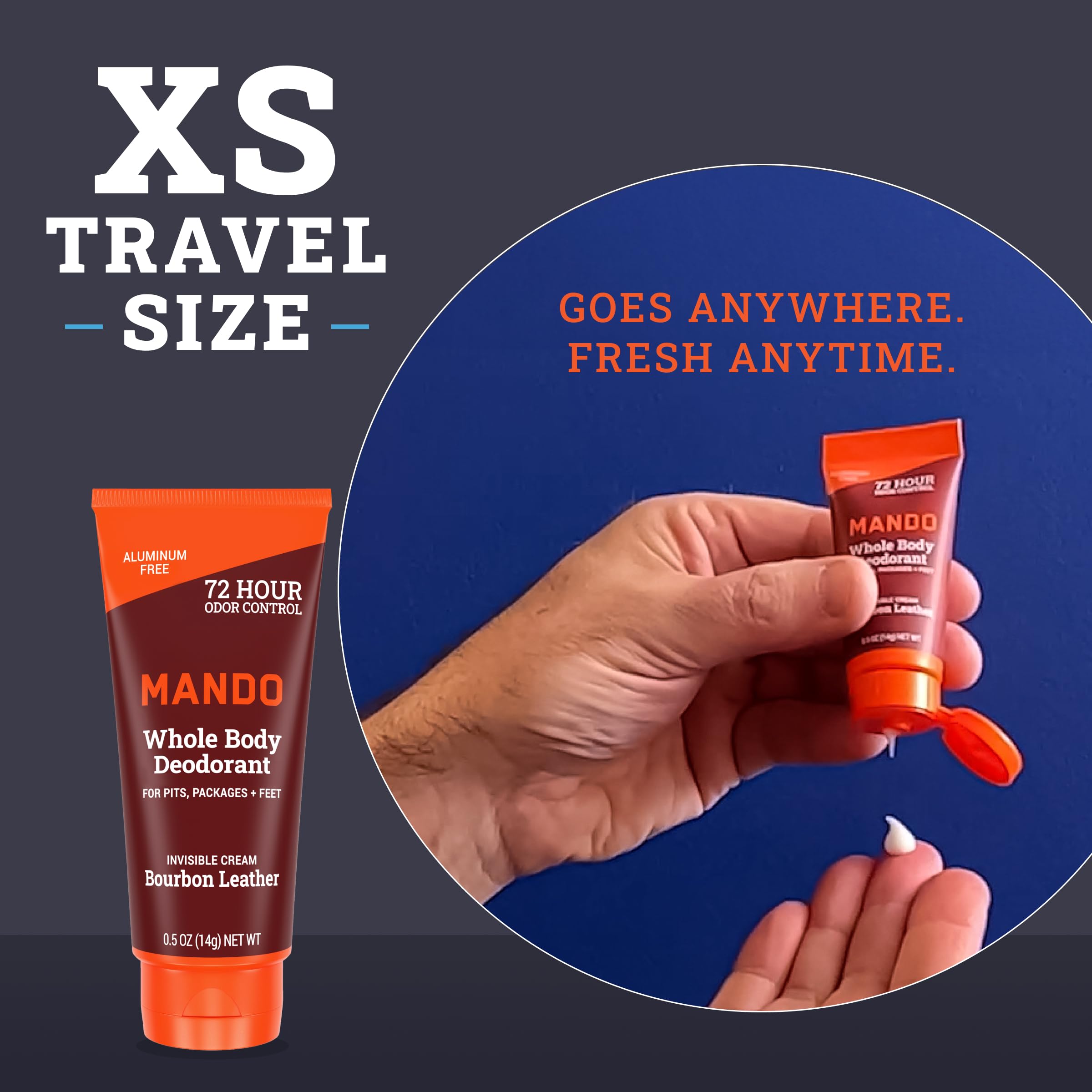 Mando Bourbon Leather travel pack with two mini tubes