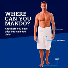 Close-up of application on skin with Mando Cedar Grove.