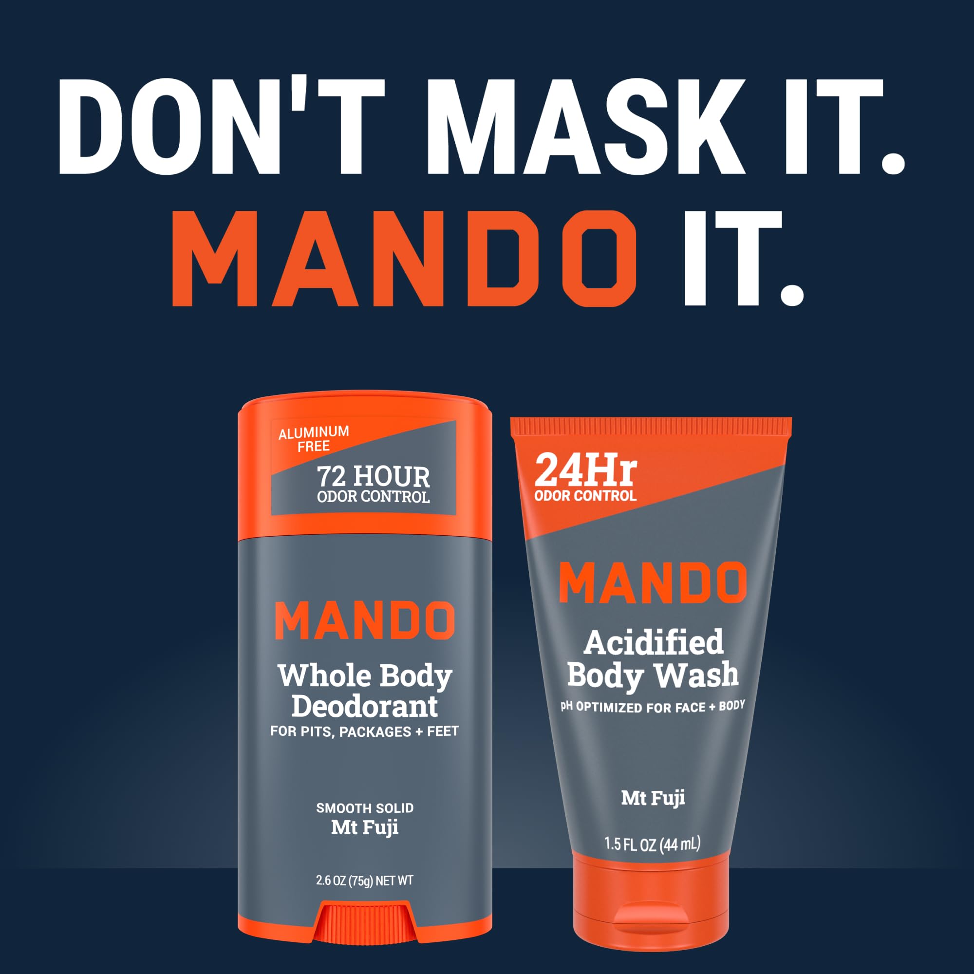Mando clean ingredients label highlights absence of parabens and SLS.