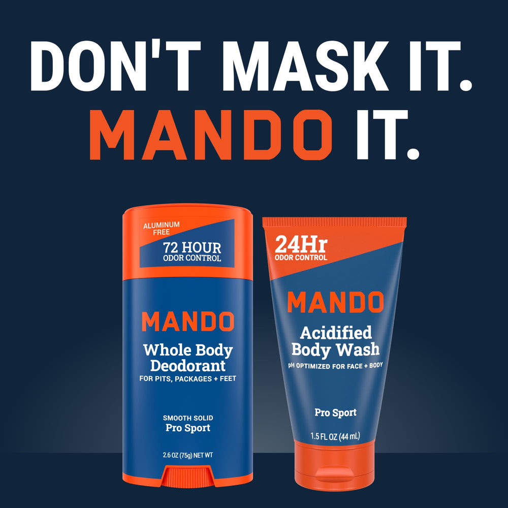 Mando clean ingredients seal highlights paraben- and phthalate-free formula.