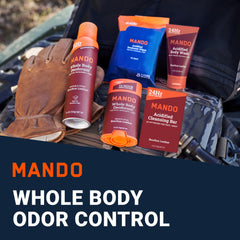 Mando deodorant spray 3-6oz with quick-dry application for active days
