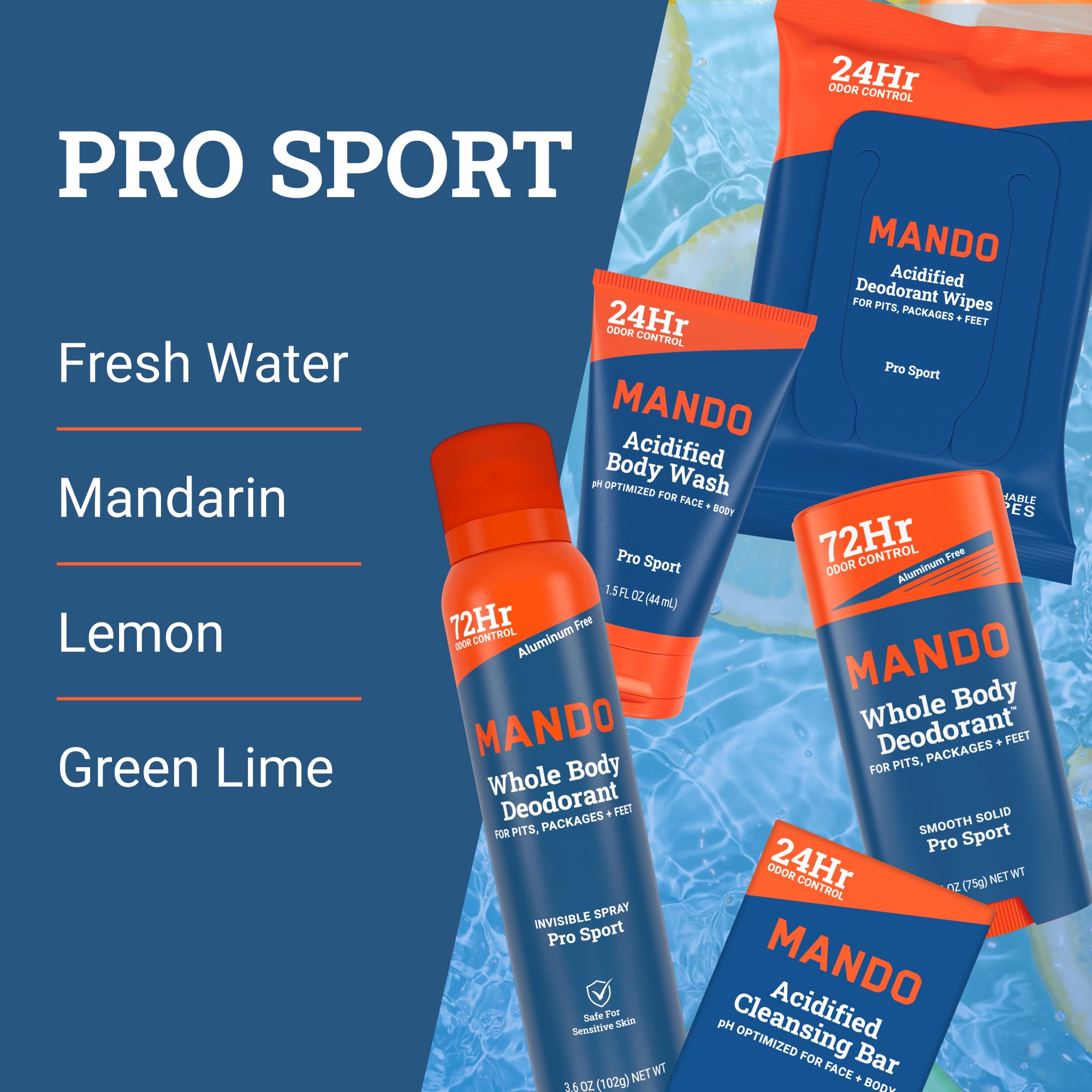 Mando deodorant wipes deliver portable refreshment on the go.
