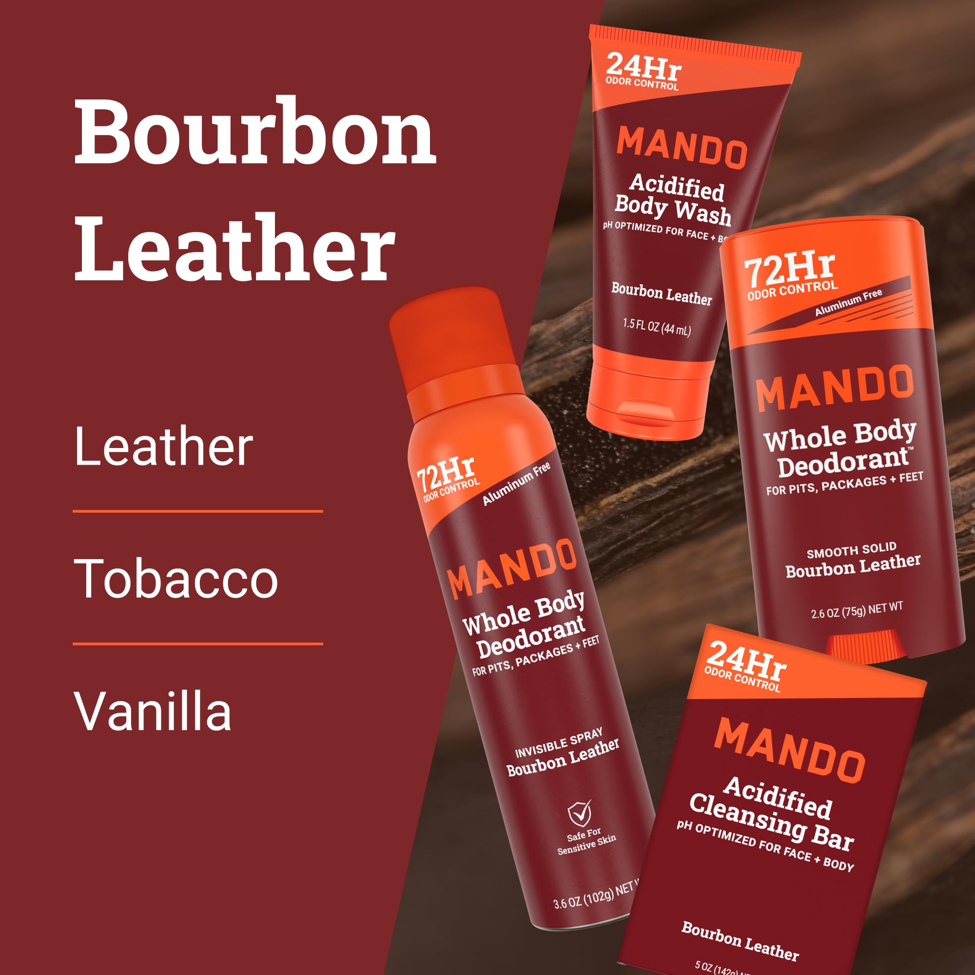 Mando deodorant wipes 15ct for on-the-go refresh