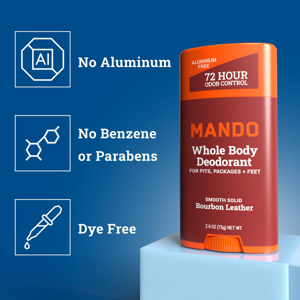 Mando deodorant wipes 15ct for quick odor refresh on the go.