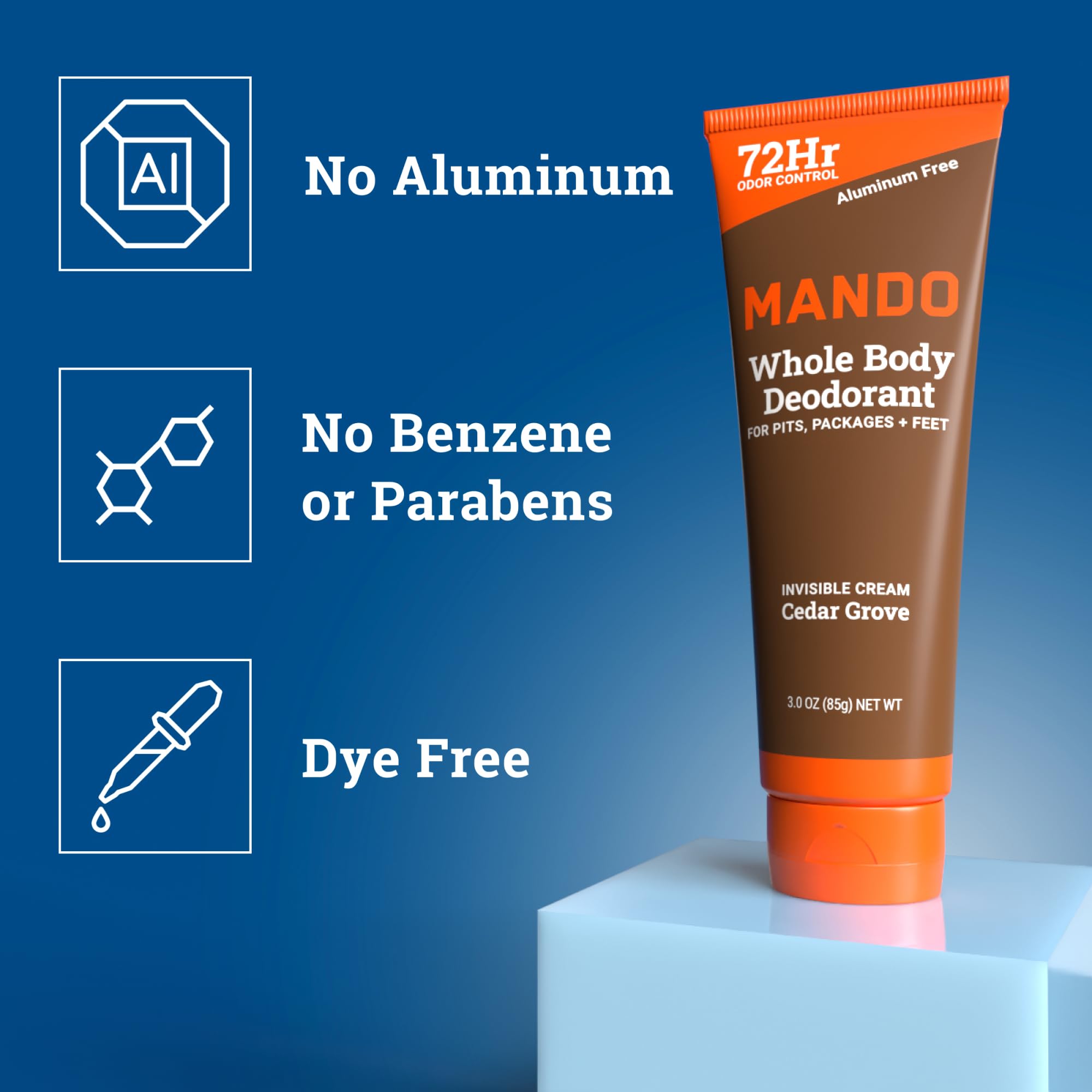 Mando foot-area use for odor prevention and refreshment.
