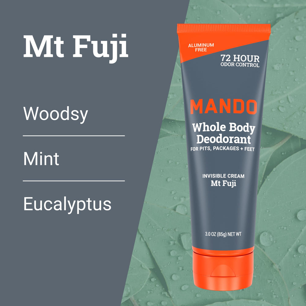 Mando hypoallergenic seal highlights suitability for sensitive skin.
