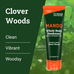 Mando invisible cream texture close-up for quick, non-greasy application.