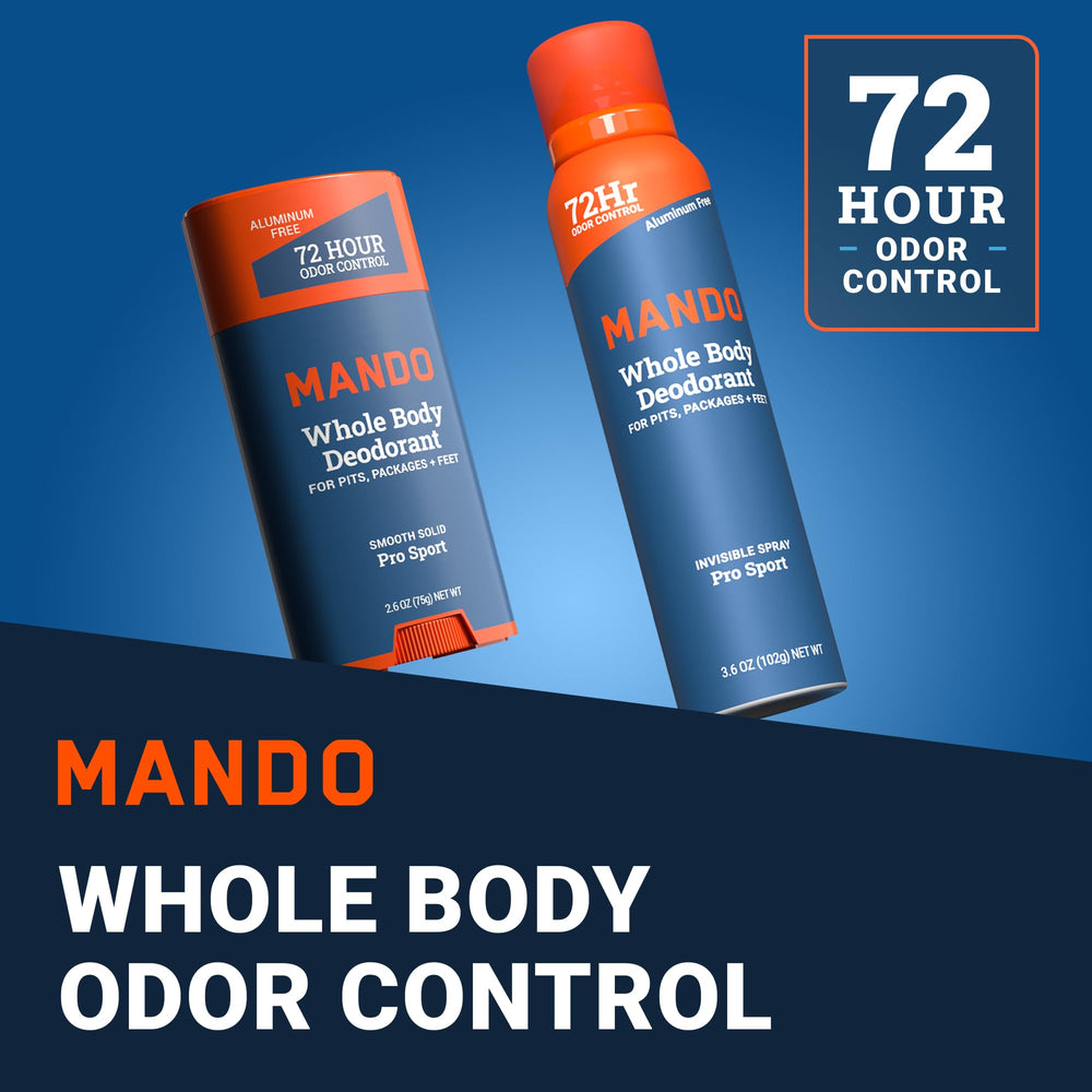 Mando invisible-spray application shows coverage for hard-to-reach spots.