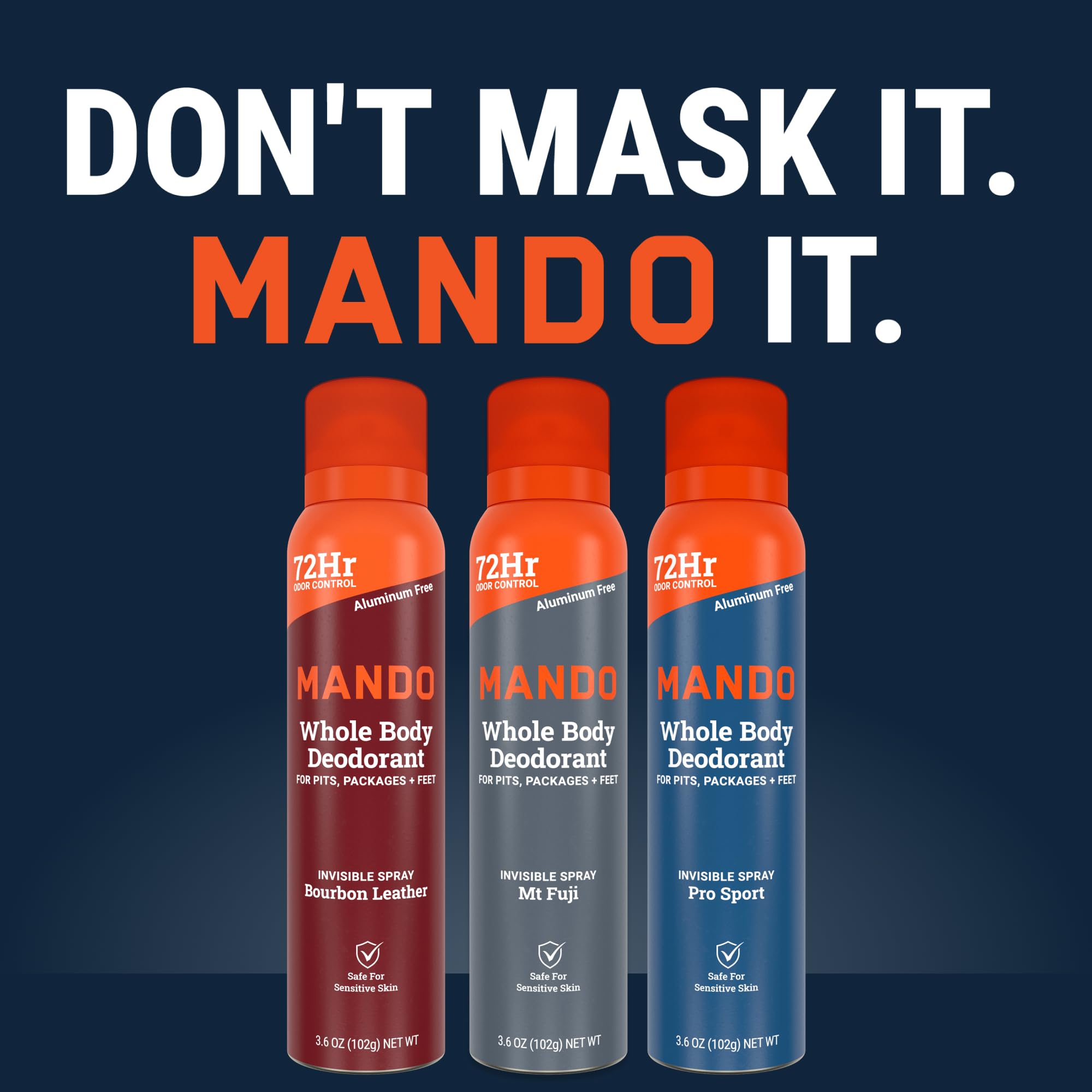 Mando invisible spray on arm demonstrates all-over use.
