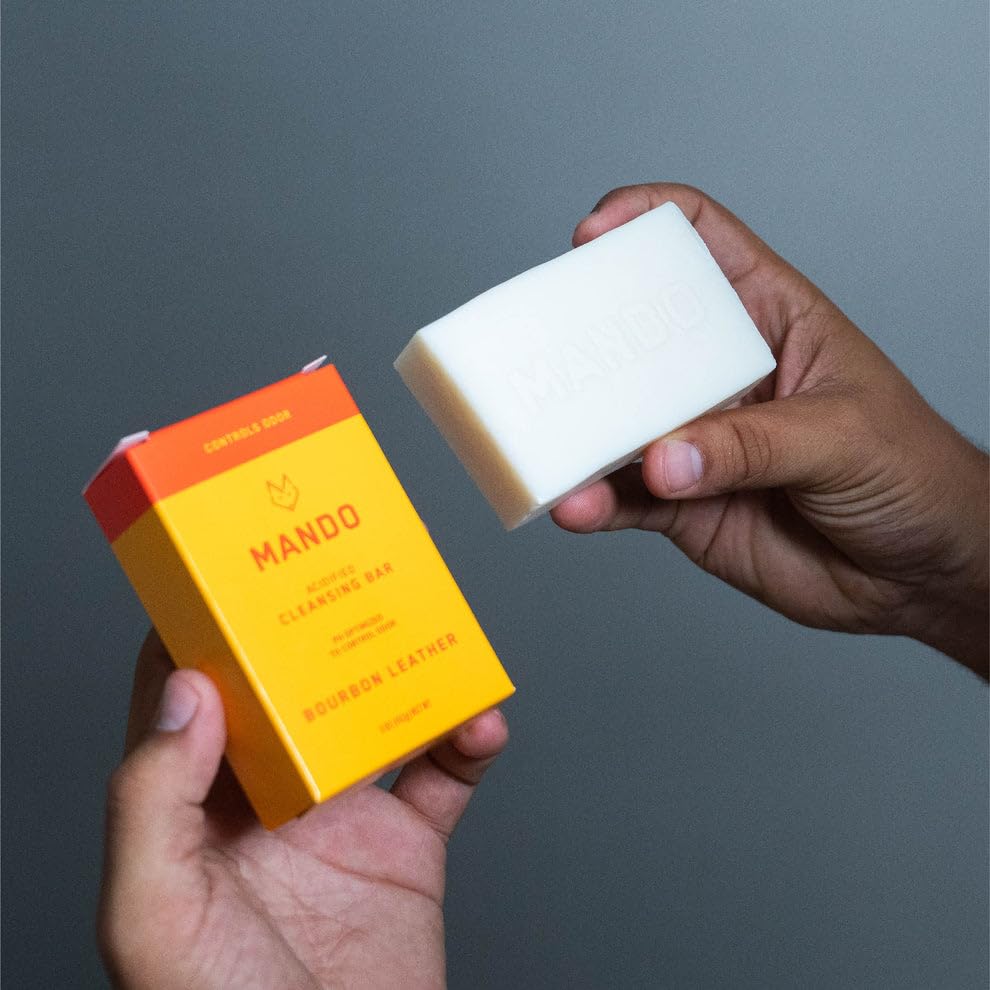 Mando cleansing bar long-lasting lather delivers enduring clean feeling.