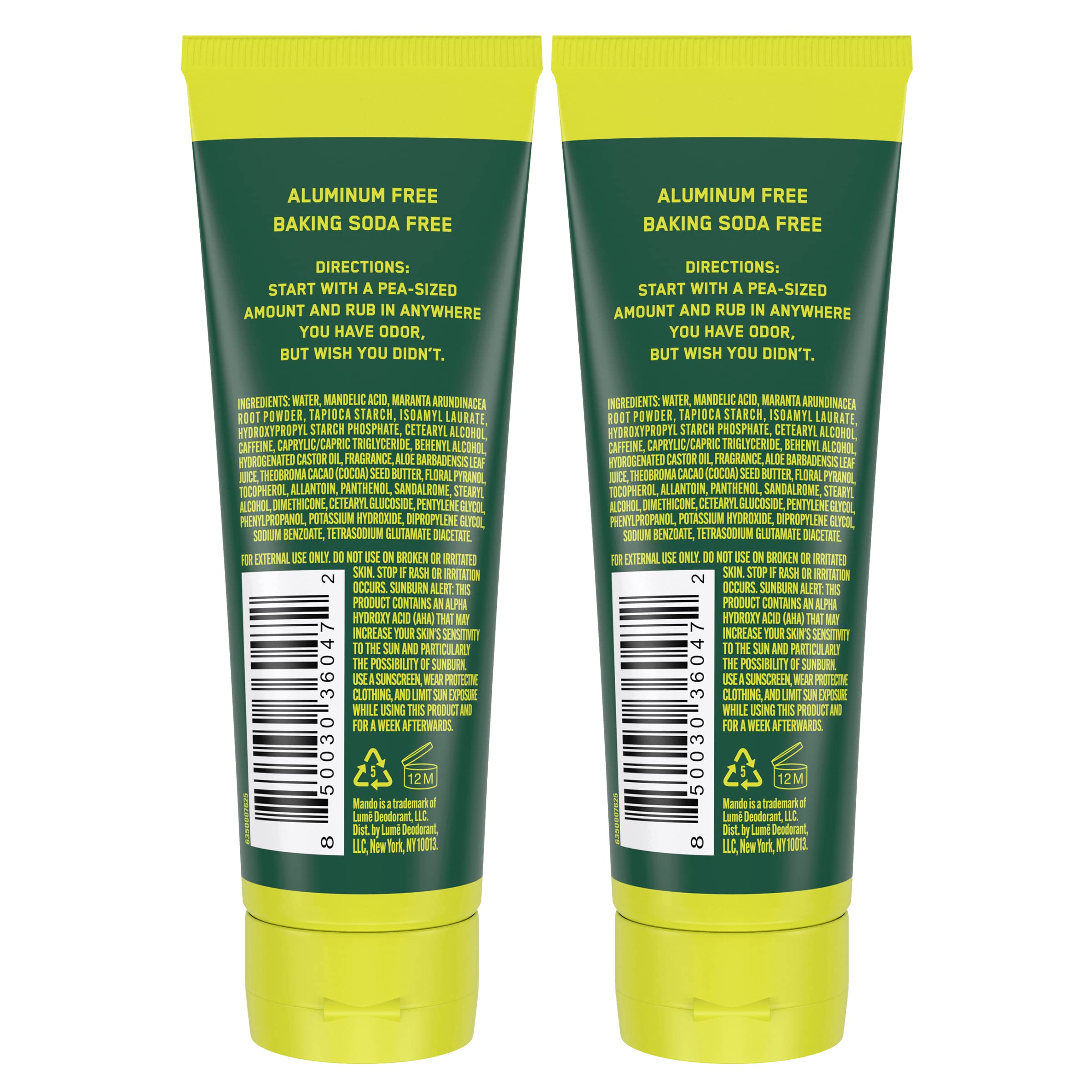 Mando whole body deodorant invisible cream close-up showing smooth application